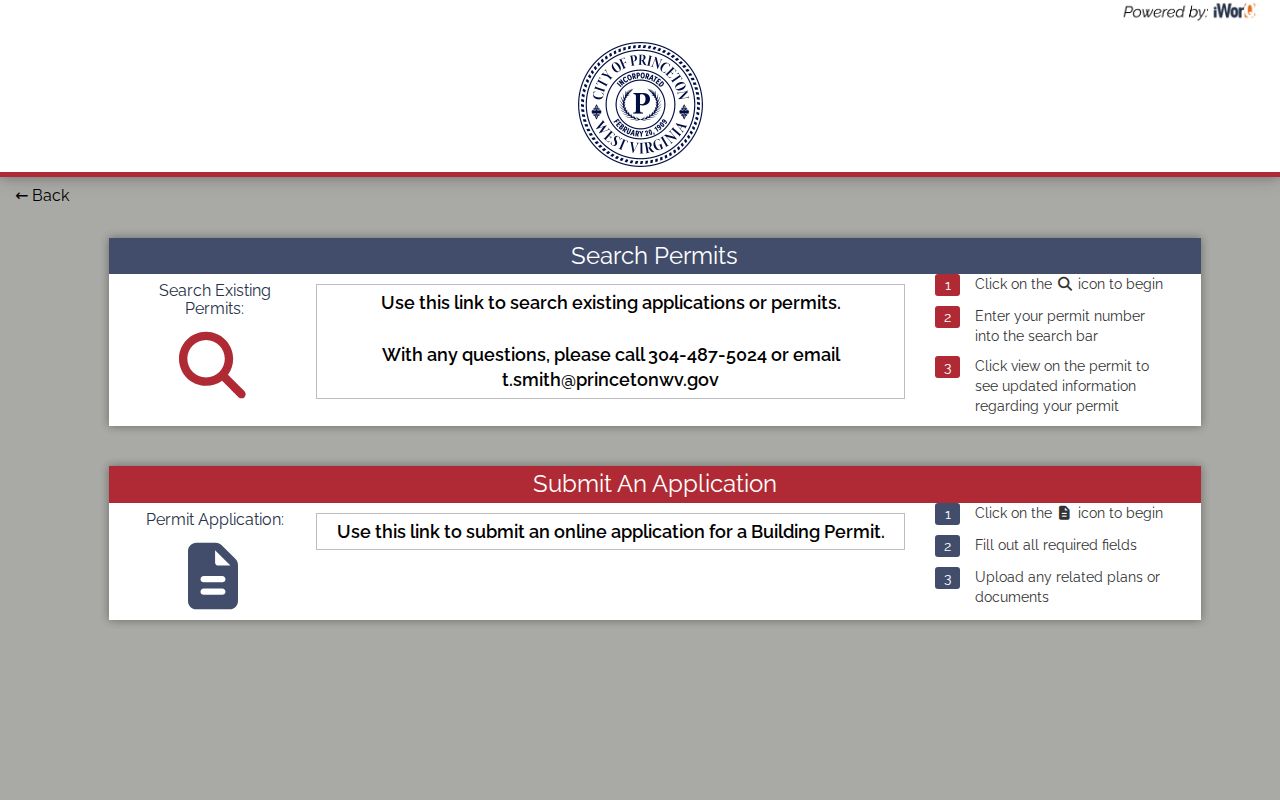 Princeton property records code request portal for local property files